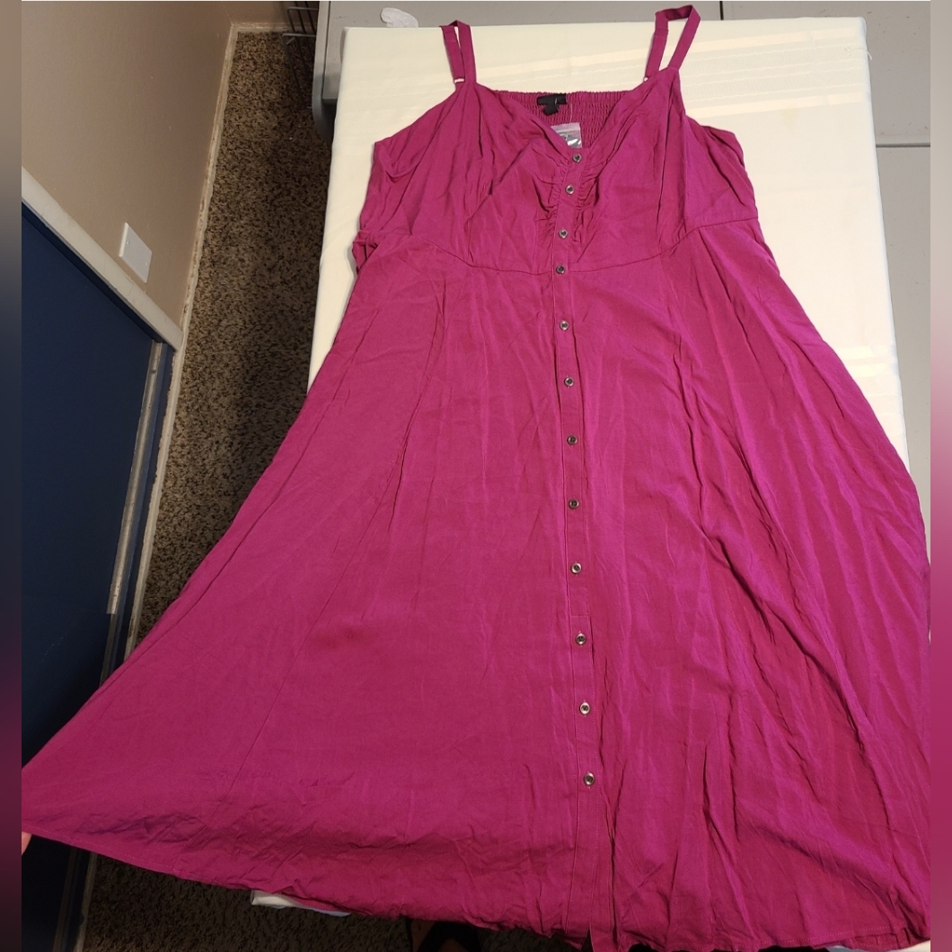 Torrid Purple Button-Down Dress With Pockets!!